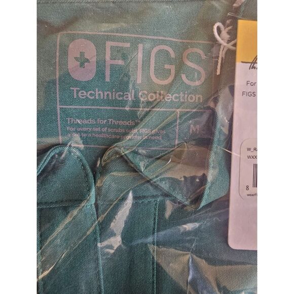 NWT FIGS Rafaela Scrub Top Hunter Green Medium PO 1264 - Picture 4 of 6